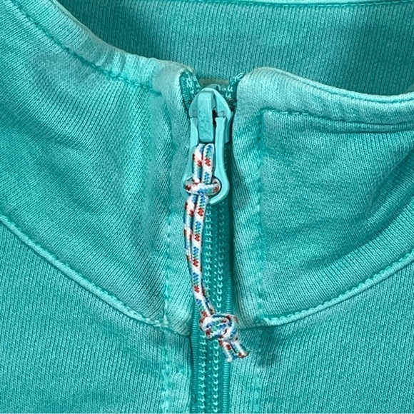 Chubbies Sweatshirt Mens Size Large 1/4 Zip Pullover Teal Made In USA Flaw - Picture 5 of 13